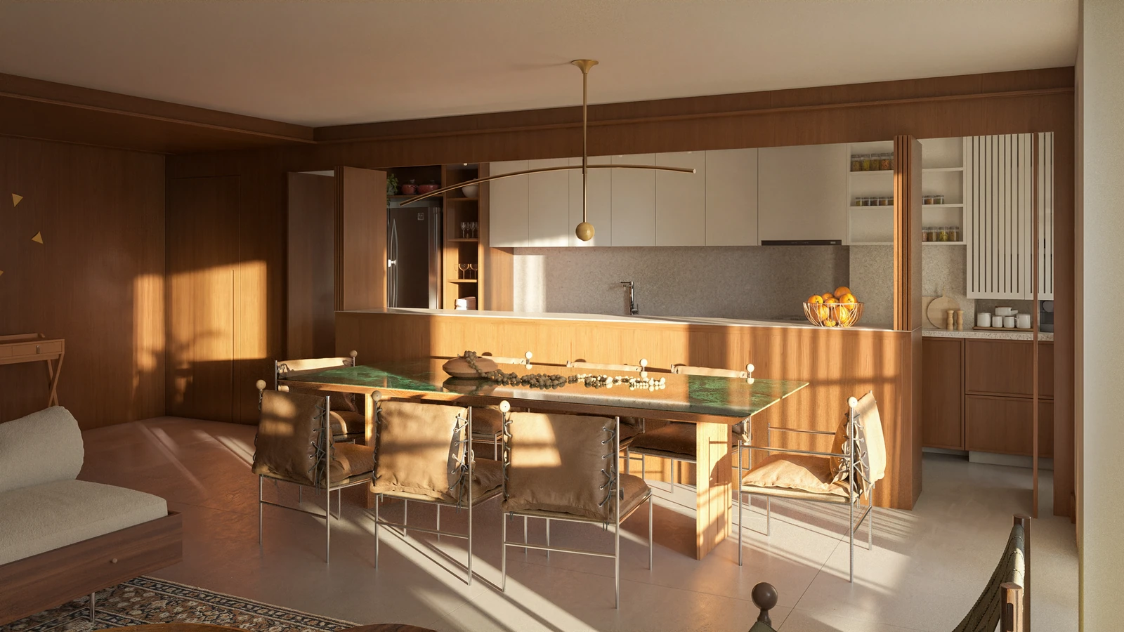 MonneArt Arquitetura — dining room and kitchen