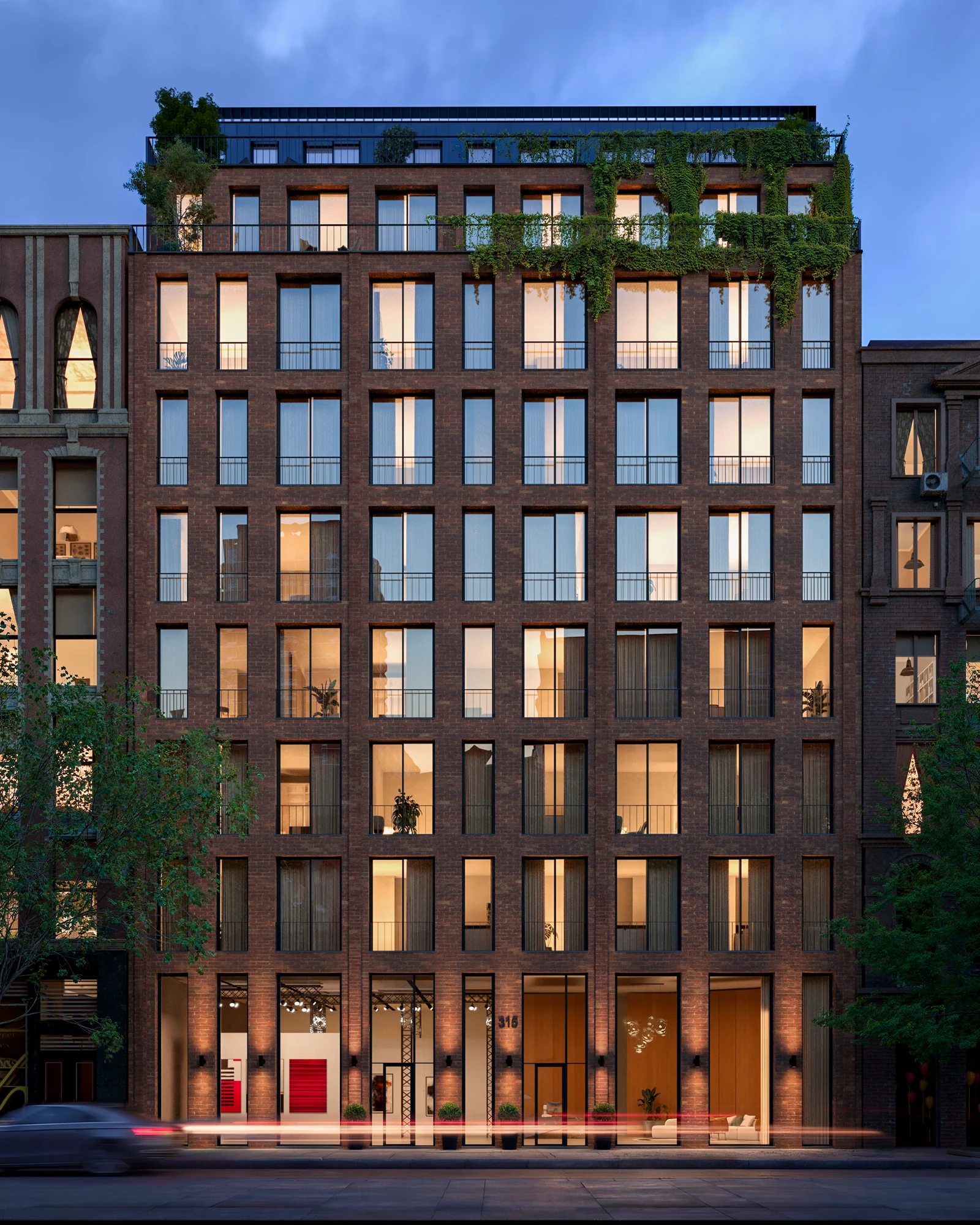 New York City — facade at dusk