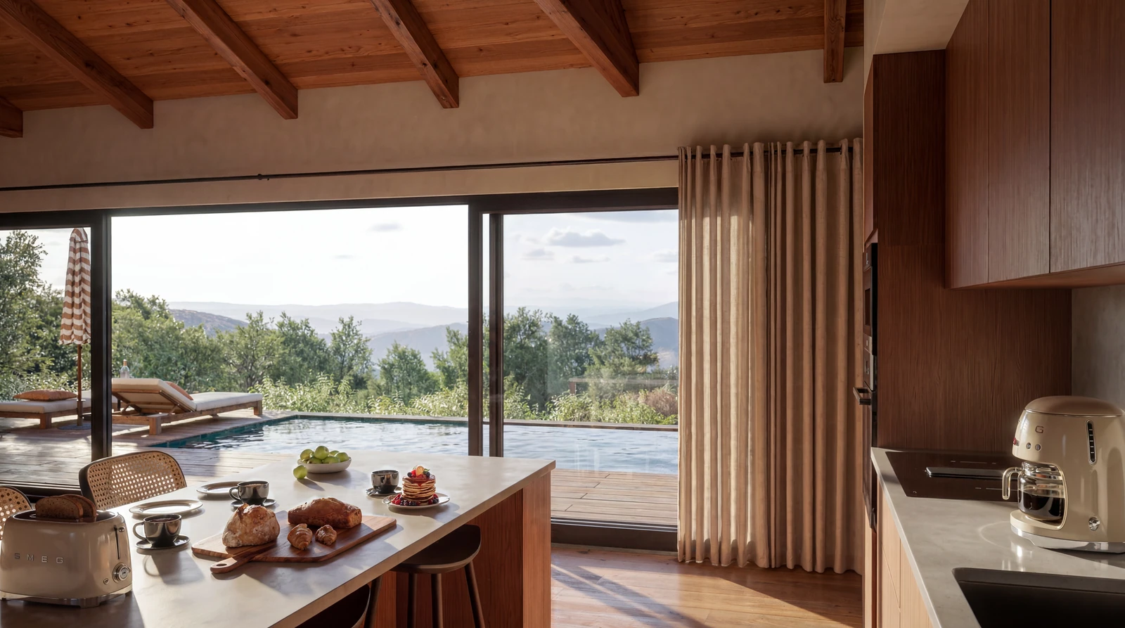 Casa do Canto — kitchen and garden view